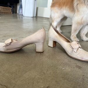 Vintage silk wedding shoes